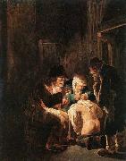 BOTH, Andries Hunting by Candlelight oil painting